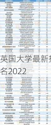 英国大学最新排名2022