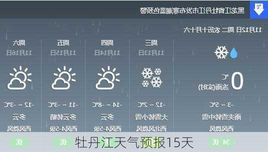 牡丹江天气预报15天