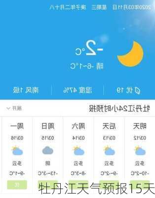 牡丹江天气预报15天