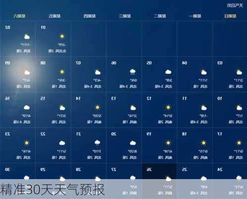 精准30天天气预报