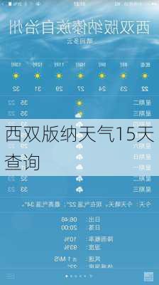 西双版纳天气15天查询