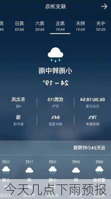 今天几点下雨预报