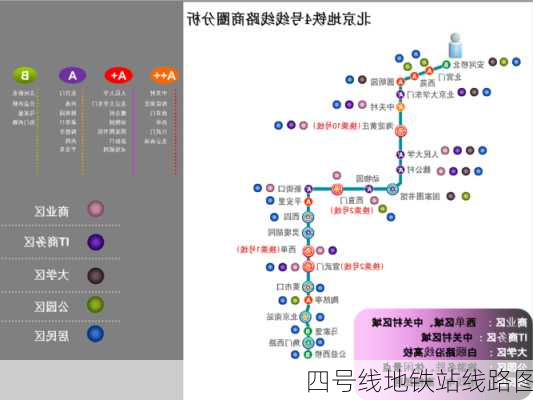 四号线地铁站线路图