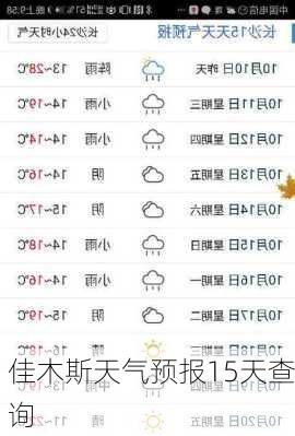 佳木斯天气预报15天查询