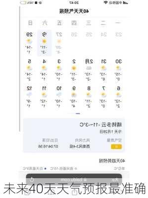 未来40天天气预报最准确