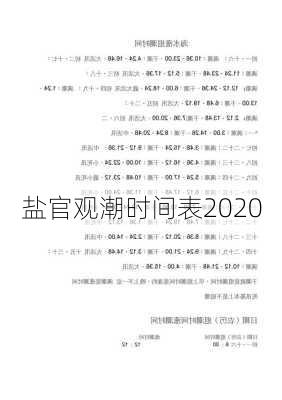 盐官观潮时间表2020