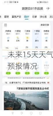 未来15天天气预报情况