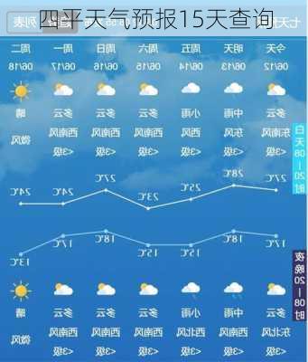 四平天气预报15天查询