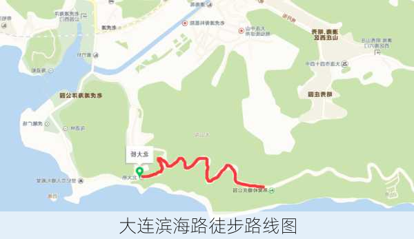 大连滨海路徒步路线图