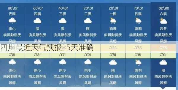 四川最近天气预报15天准确