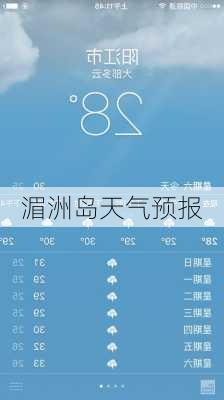 湄洲岛天气预报