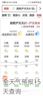 全天气预报15天查询