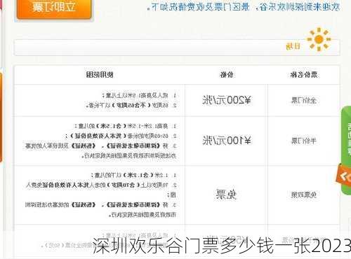 深圳欢乐谷门票多少钱一张2023