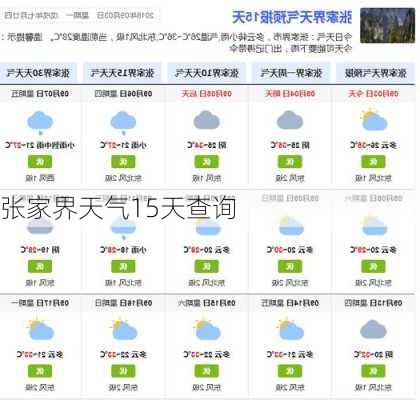 张家界天气15天查询